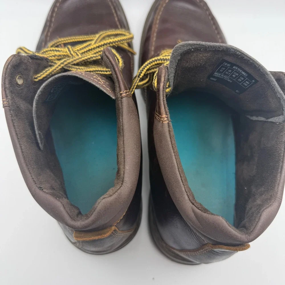 Rockport Storm Surge Brown Leather Water Resistant Moc Toe‎ Boots  Mens 11